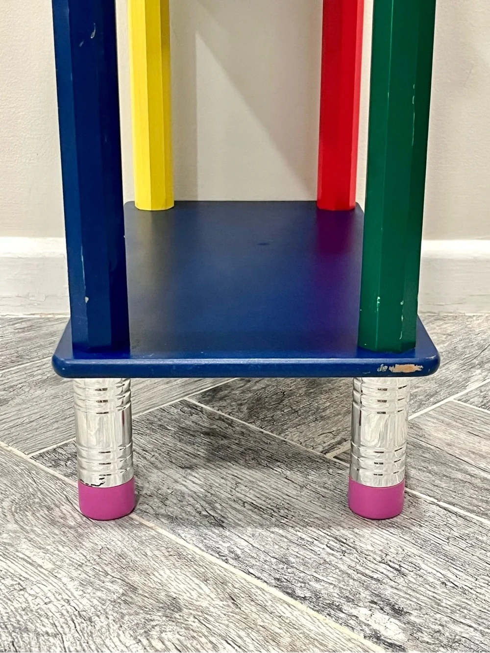 Vintage 80s/90s Pierre Sala Colorful Kids Pencil Book Shelf Classroom - Rare!